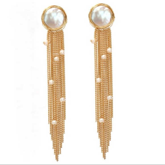 Natural Pearl Dangle Earrings - Picture 4 of 4